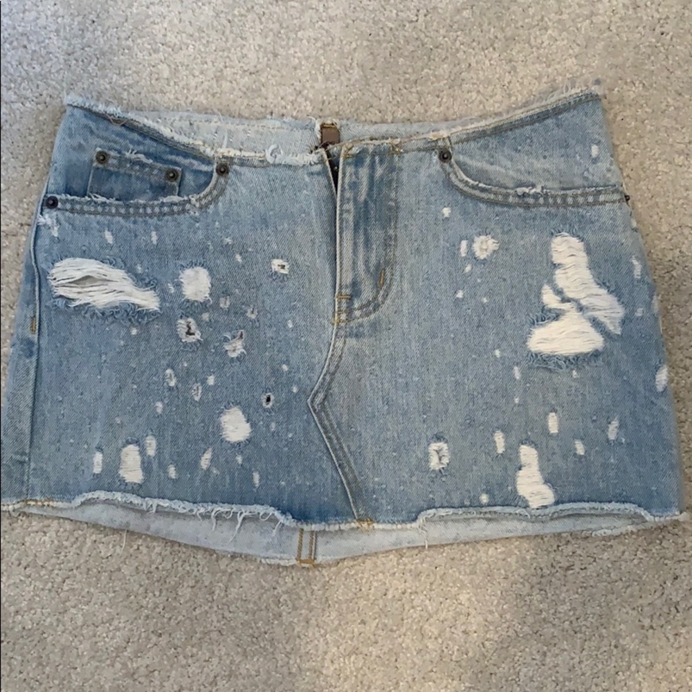 Denim mini skirt